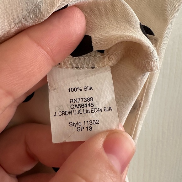 J. Crew Polka Dot Silk Blouse - Picture 4 of 5